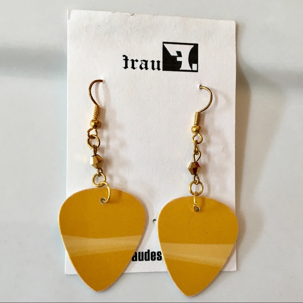 Upcycled Guitar Pick Earrings
